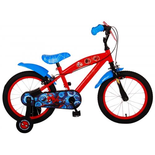 Ultimate Spider-Man Kinderfahrrad - Jungen - 16 Zoll - Blau/Rot - Zwei Handbremsen