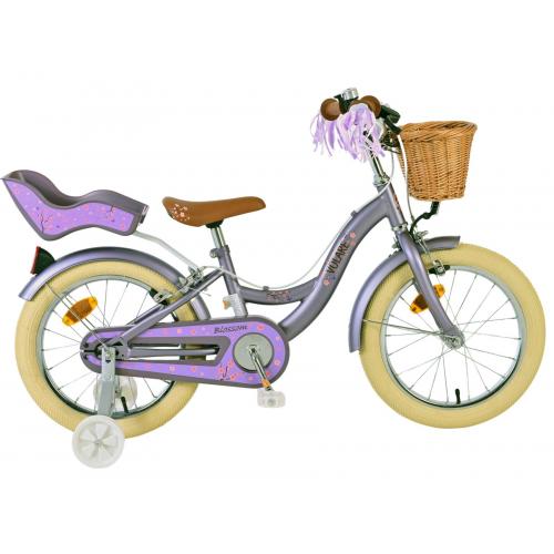 Volare Blossom Kinderfahrrad - Mädchen - 16 Zoll - Lila - Zweihandbremsen [CLONE]