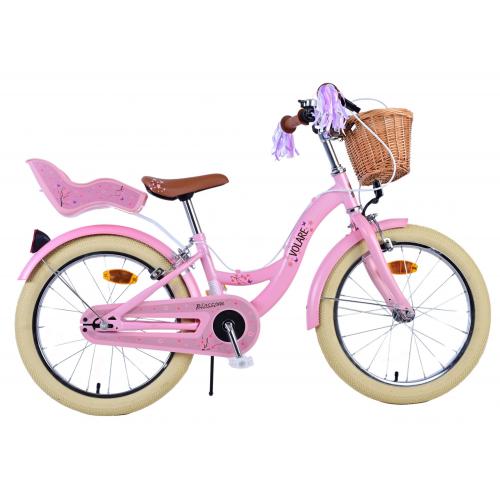 Volare Blossom Kinderfahrrad - Mädchen - 18 Zoll - Rosa - Zwei Handbremsen