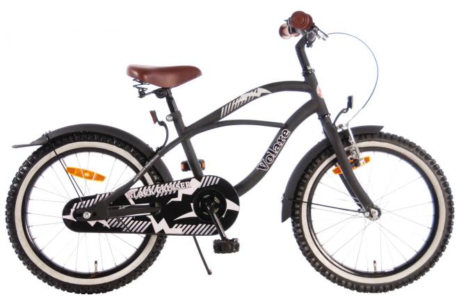 Volare Black Cruiser Kinderfahrrad - Jungen - 18 Zoll - Schwarz - 95% zusammengebaut