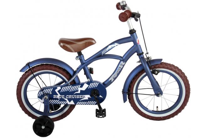 Volare Blue Cruiser Kinderfahrrad - Jungen - 14 Zoll - Blau - 95% zusammengebaut