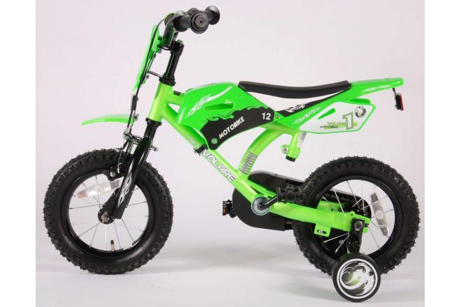 Volare Motobike Kinderfahrrad - Jungen - 12 Zoll - Grün - 95% zusammengebaut