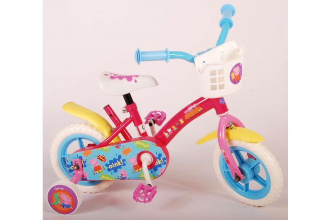 Peppa Pig Kinderfahrrad - Mädchen - 10 Zoll - Pink / Blau