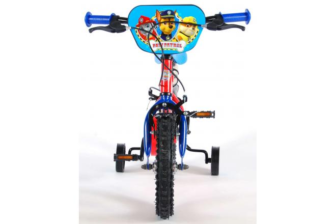 Paw Patrol Kinderfahrrad - Jungen - 12 Zoll - Rot / Blau - 2 Handbremsen