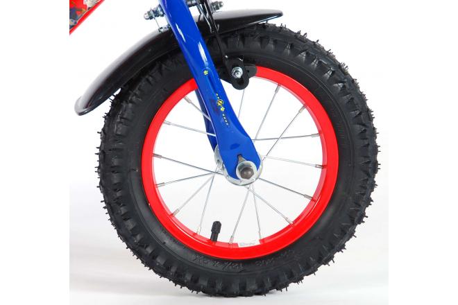 Paw Patrol Kinderfahrrad - Jungen - 12 Zoll - Rot / Blau - 2 Handbremsen