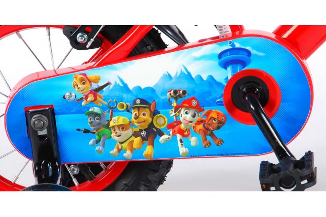 Paw Patrol Kinderfahrrad - Jungen - 12 Zoll - Rot / Blau - 2 Handbremsen