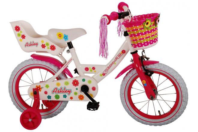 Volare Ashley Kinderfahrrad - Mädchen - 14 Zoll - Weiß - 95% zusammengebaut