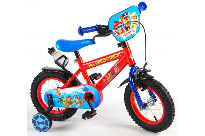 Paw Patrol Kinderfahrrad - Jungen - 12 Zoll - Rot / Blau
