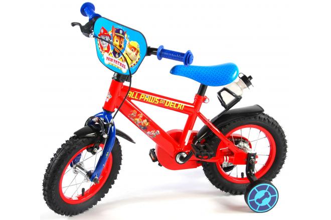 Paw Patrol Kinderfahrrad - Jungen - 12 Zoll - Rot / Blau