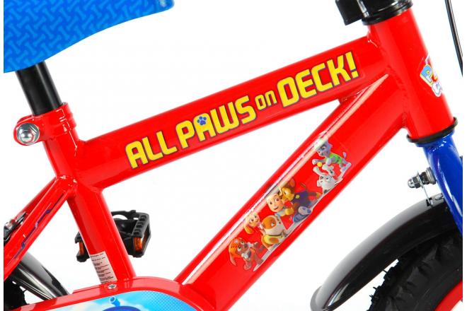 Paw Patrol Kinderfahrrad - Jungen - 12 Zoll - Rot / Blau