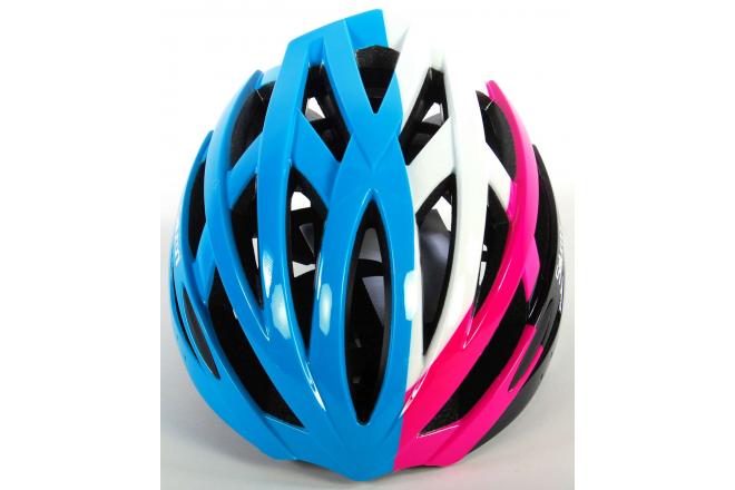 Salutoni Damen Fahrradhelm Blau Weiß Rosa 58-61 cm