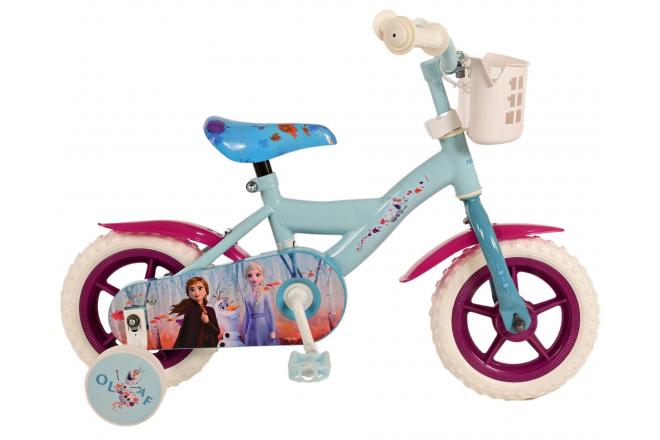 Disney Frozen 2 Kinderfahrrad - Mädchen - 10 Zoll - Blau / Lila