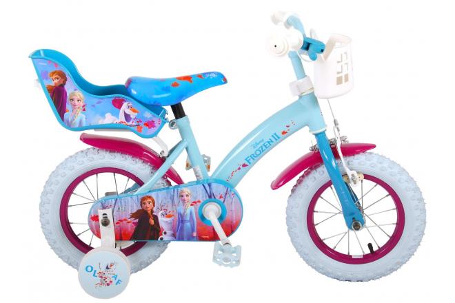 Disney Frozen 2 Kinderfahrrad - Mädchen - 12 inch - Blau / Lila
