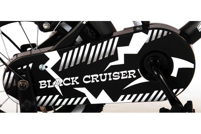 Volare Black Cruiser Kinderfahrrad - Jungen - 12 Zoll - Schwarz - Zwei Handbremsen