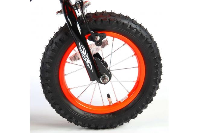 Volare Motorrad Kinderfahrrad - Jungen - 12 Zoll - Orange - 95% zusammengebaut