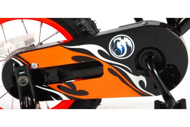 Volare Motorrad Kinderfahrrad - Jungen - 12 Zoll - Orange - 95% zusammengebaut