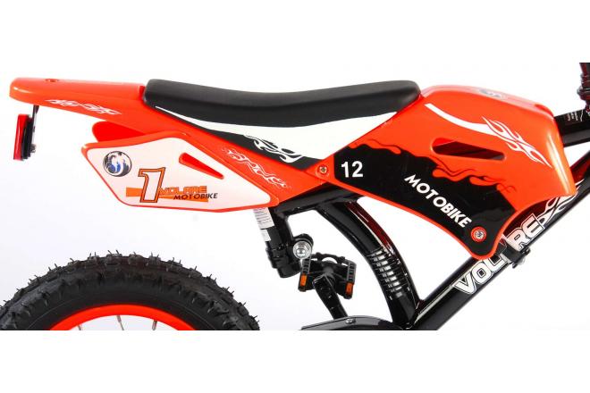 Volare Motorrad Kinderfahrrad - Jungen - 12 Zoll - Orange - 95% zusammengebaut