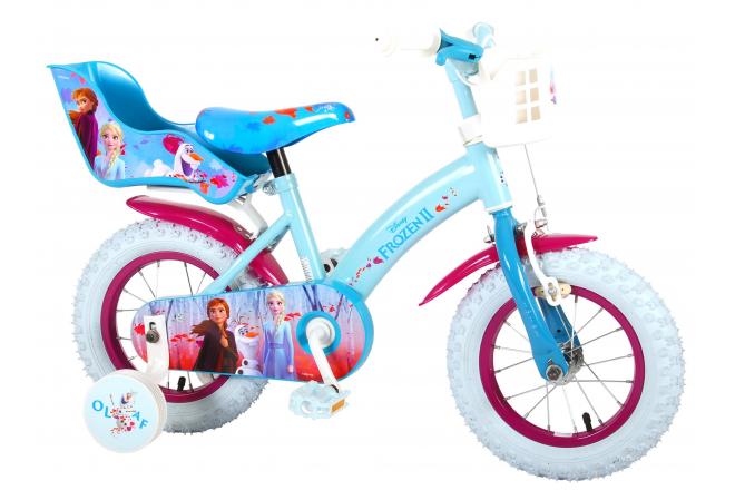 Disney Frozen 2 Kinderfahrrad - Mädchen - 12 inch - Blau / Lila
