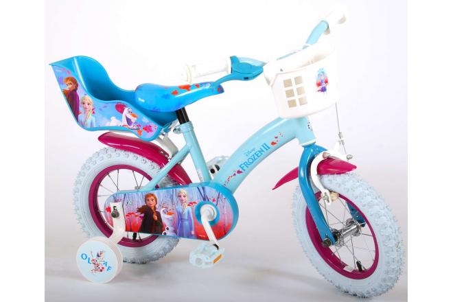 Disney Frozen 2 Kinderfahrrad - Mädchen - 12 inch - Blau / Lila