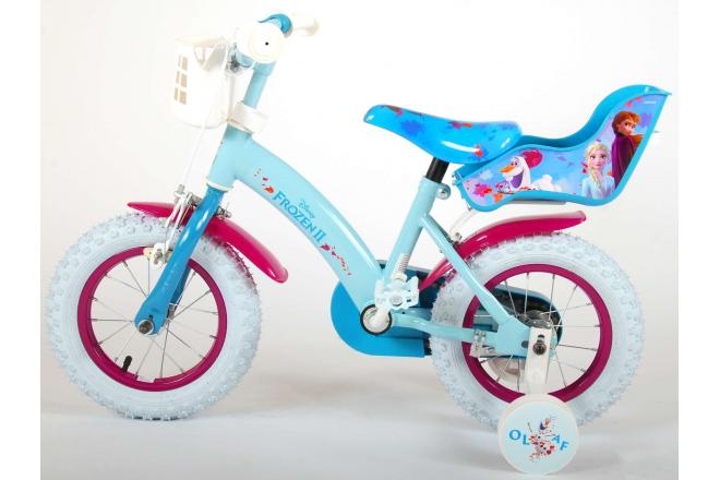 Disney Frozen 2 Kinderfahrrad - Mädchen - 12 inch - Blau / Lila
