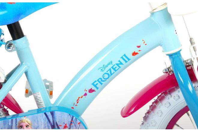 Disney Frozen 2 Kinderfahrrad - Mädchen - 12 inch - Blau / Lila