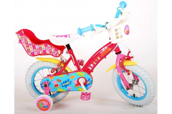 Peppa Pig Kinderfahrrad - Mädchen - 12 Zoll - Pink - 2 Handbremsen