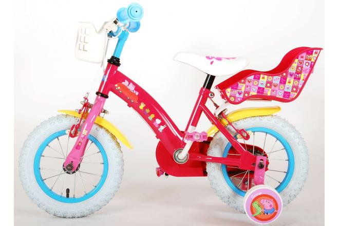 Peppa Pig Kinderfahrrad - Mädchen - 12 Zoll - Pink - 2 Handbremsen