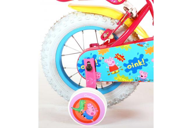 Peppa Pig Kinderfahrrad - Mädchen - 12 Zoll - Pink - 2 Handbremsen