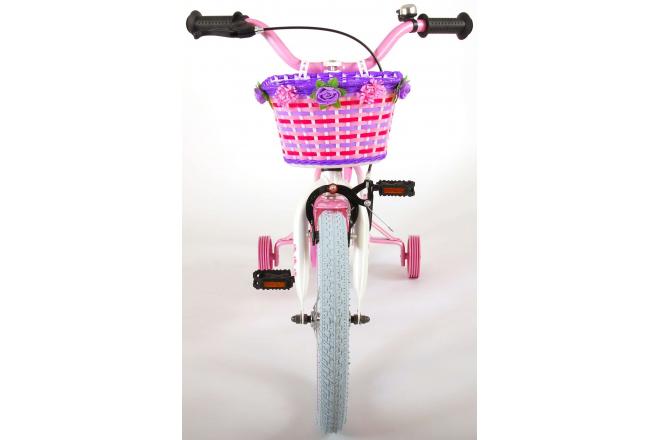 Volare Rose Kinderfahrrad - Mädchen - 16 Zoll - Pink Weiß - 95% zusammengebaut