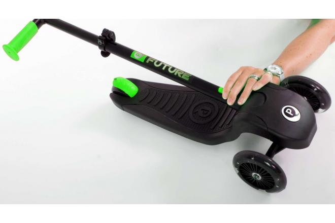QPlay Future Roller - Jungen und Mädchen - Schwarz mit Grün - Led Lighting