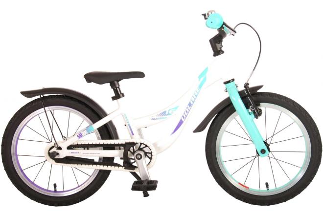 Volare Glamour Kinderfahrrad - Mädchen - 16 Zoll - Perlmutt Mintgrün - Prime Collection