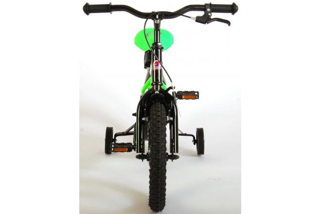 Volare Sportivo Kinderfahrrad - Jungen - 14 Zoll - Neongrün Schwarz - 95% zusammengebaut