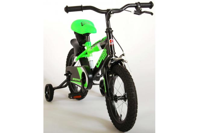 Volare Sportivo Kinderfahrrad - Jungen - 14 Zoll - Neongrün Schwarz - 95% zusammengebaut