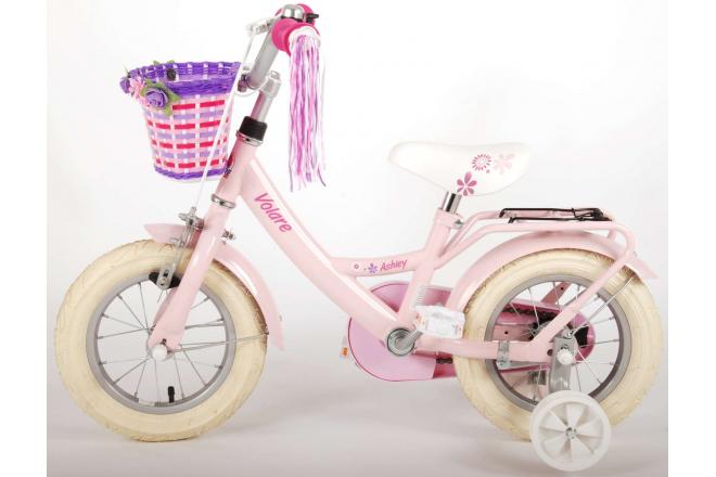 Volare Ashley Kinderfahrrad - Mädchen - 12 Zoll - Rosa - 95% zusammengebaut