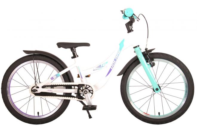 Volare Glamour Kinderfahrrad - Mädchen - 18 Zoll - Perlmutt Mintgrün - Prime Collection