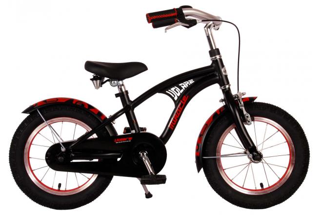 Volare Miracle Cruiser Kinderfahrrad - Jungen - 14 Zoll - Mattschwarz - Prime Collection