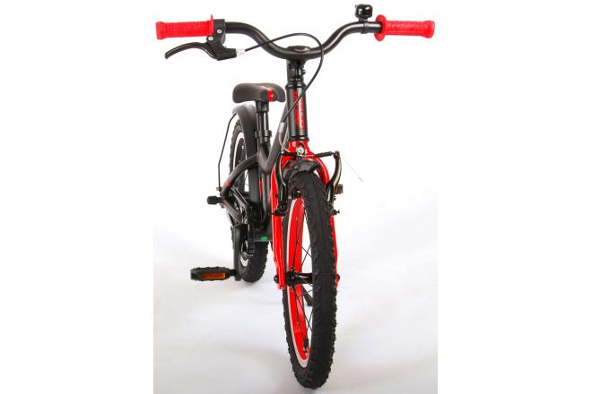 Volare Blaster Kinderfahrrad - Jungen - 16 Zoll - Schwarz Rot - Prime Collection