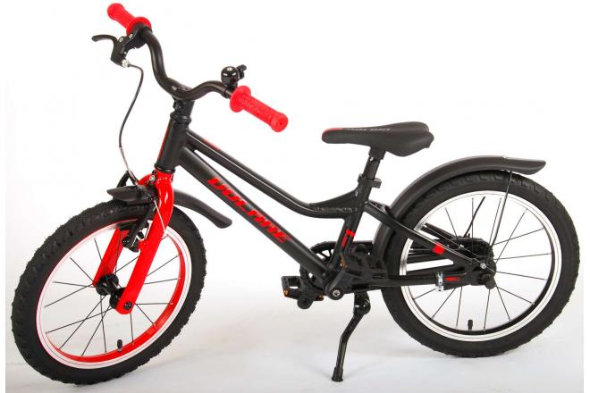 Volare Blaster Kinderfahrrad - Jungen - 16 Zoll - Schwarz Rot - Prime Collection