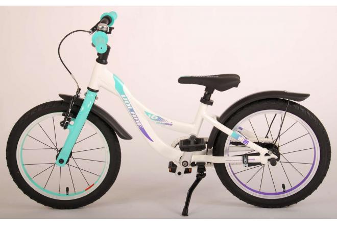 Volare Glamour Kinderfahrrad - Mädchen - 16 Zoll - Perlmutt Mintgrün - Prime Collection