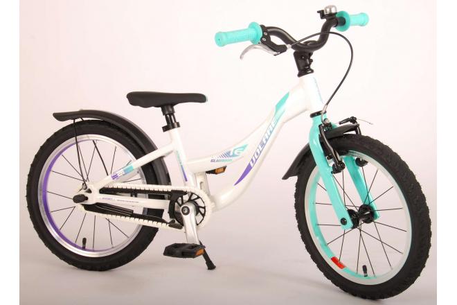 Volare Glamour Kinderfahrrad - Mädchen - 16 Zoll - Perlmutt Mintgrün - Prime Collection