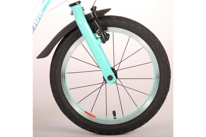 Volare Glamour Kinderfahrrad - Mädchen - 16 Zoll - Perlmutt Mintgrün - Prime Collection