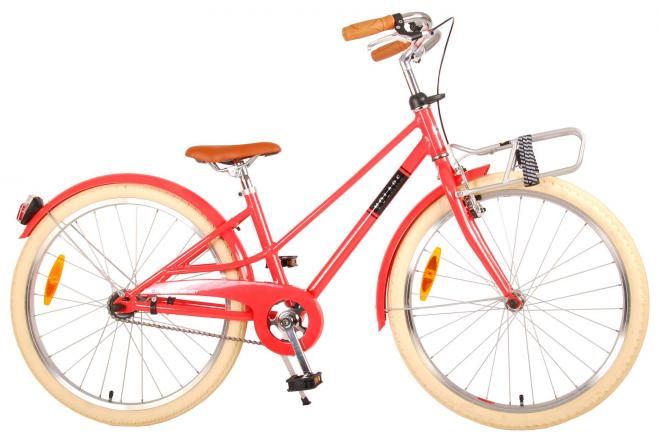 Volare Melody Kinderfahrrad - Mädchen - 24 Zoll - Koralle Rot - Prime Collection