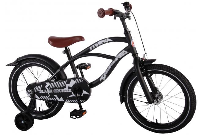 Volare Black Cruiser Kinderfahrrad - Jungen - 16 Zoll - Schwarz