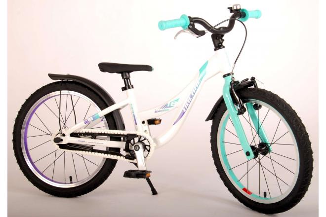 Volare Glamour Kinderfahrrad - Mädchen - 18 Zoll - Perlmutt Mintgrün - Prime Collection