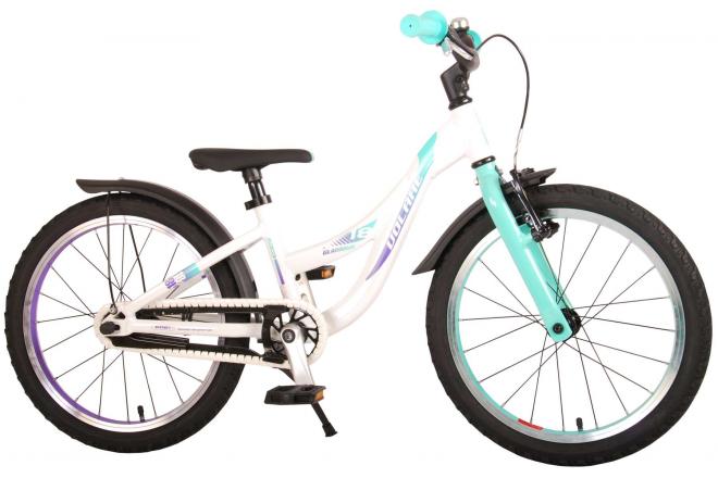 Volare Glamour Kinderfahrrad - Mädchen - 18 Zoll - Perlmutt Mintgrün - Prime Collection