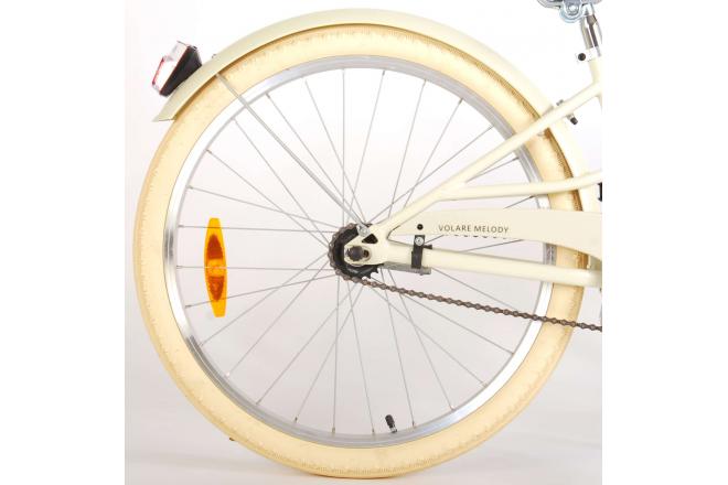 Volare Melody Kinderfahrrad - Mädchen - 24 Zoll - Sand - Prime Collection