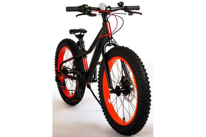 Volare Gradient Kinderfahrrad - Jungen - 20 Zoll - Schwarz Orange Rot - 6-Gang - Prime Collection