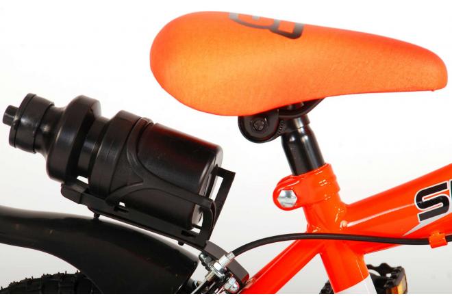 Volare Sportivo Kinderfahrrad - Jungen - 12 Zoll - Neon Orange Schwarz - Zwei Handbremsen - 95% zusammengebaut