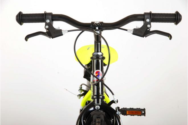 Volare Sportivo Kinderfahrrad - Jungen - 14 Zoll - Neon Gelb Schwarz - Zwei Handbremsen - 95% zusammengebaut