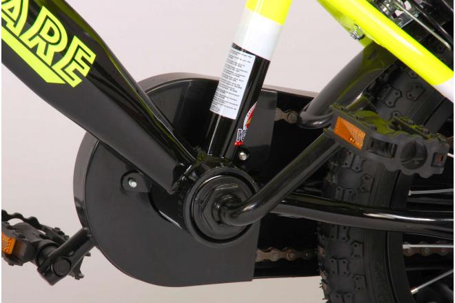 Volare Sportivo Kinderfahrrad - Jungen - 14 Zoll - Neon Gelb Schwarz - Zwei Handbremsen - 95% zusammengebaut